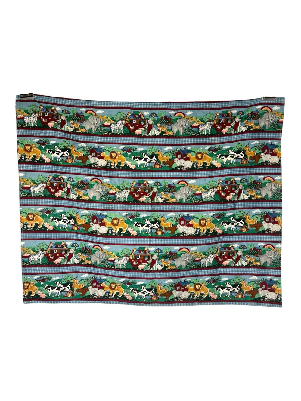 Handmade Noah’s Ark crib quilt